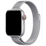Slim Magnetic Milanese Loop Band (For Apple Watch) Silver