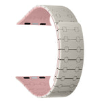 Magnetic Link Style Silicone Sport Band (For Apple Watch) Starlight & Pink