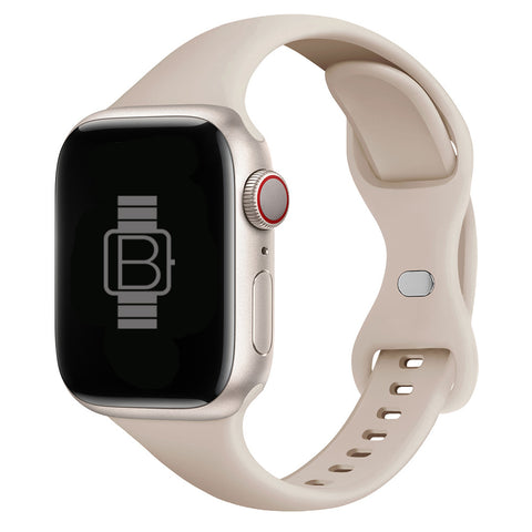 Slim Silicone Sport Band (For Apple Watch) Starlight