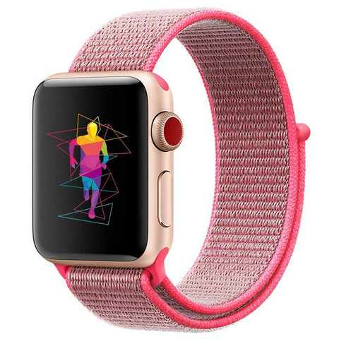 Nylon Woven Sport Loop Band (High Quality) Hot Pink