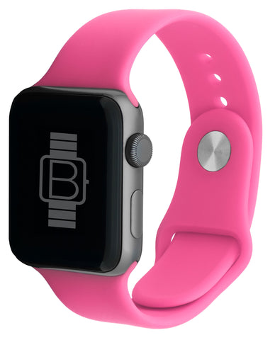Silicone Sport Band (For Apple Watch) Barbie Pink