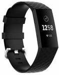 Silicone Sport Strap (For Fitbit Charge 3/4) Black