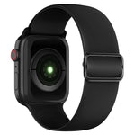 Elastic Solo Loop Band (Silicone For Apple Watch) Black