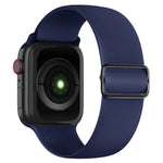 Elastic Solo Loop Band (Silicone For Apple Watch) Midnight Blue