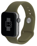 Silicone Sport Band (For Apple Watch) Dark Olive