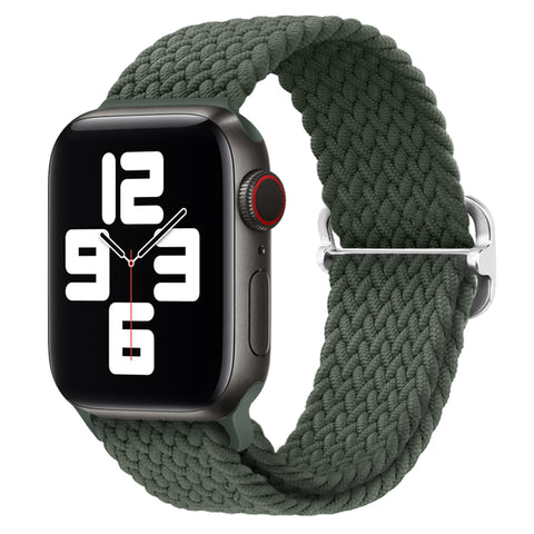 Braided Solo Loop Band (High Quality Nylon For Apple Watch) Green