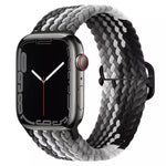 Braided Solo Loop Band (High Quality Nylon For Apple Watch) Black Qiao