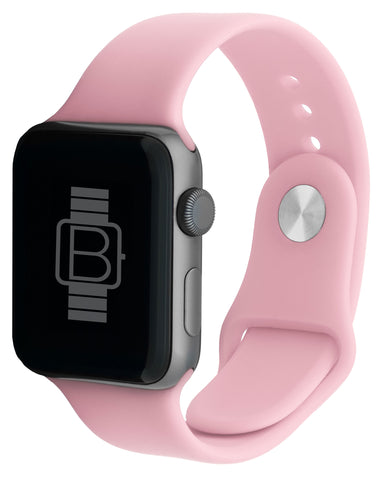 Silicone Sport Band (For Apple Watch) Light Pink