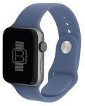 Silicone Sport Band (For Apple Watch) Linen Blue