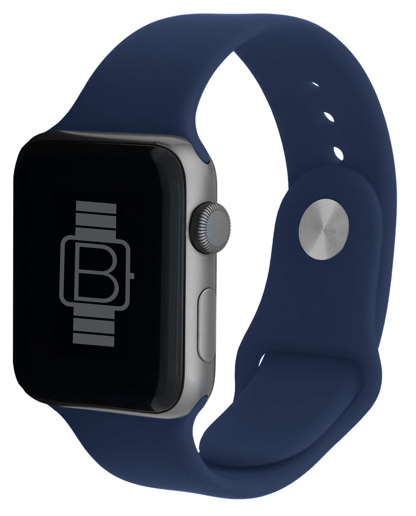 Silicone Sport Band (For Apple Watch) Midnight Blue – Bakers Bands