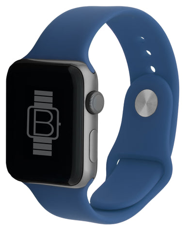 Silicone Sport Band (For Apple Watch) Ocean Blue