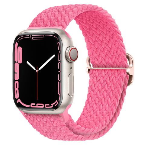 Braided Solo Loop Band (High Quality Nylon For Apple Watch) Pink