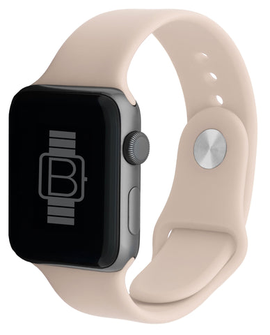 Silicone Sport Band (For Apple Watch) Pink Sand