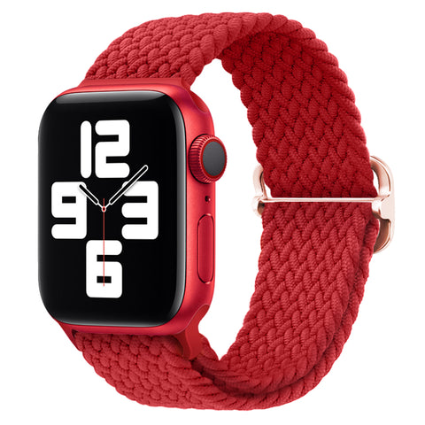 Braided Solo Loop Band (High Quality Nylon For Apple Watch) Red