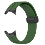 Magnetic Folding Buckle Silicone Band (For Google Pixel Watch) Army Green