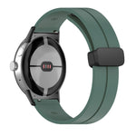 Magnetic Folding Buckle Silicone Band (For Google Pixel Watch) Pine Green