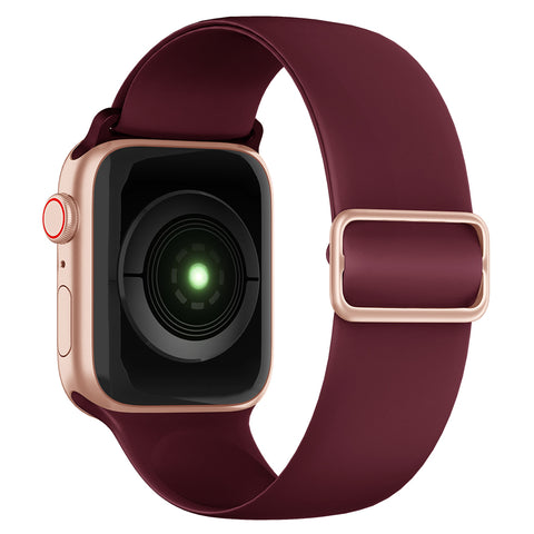 Elastic Solo Loop Band (Silicone For Apple Watch) Wine
