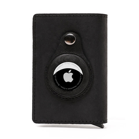 Slim Leather Wallet (RFID Blocking) - Air Tag Holder