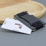 Slim Wallet (RFID Blocking) Metal Carbon Fibre - C/W Money Strap