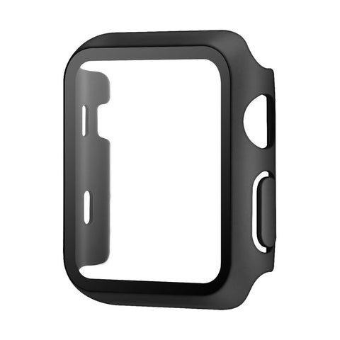 Apple Watch Polycarbonate/Tempered Glass Case - Black