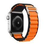 Alpine Loop Band (High Quality For Apple Watch) Black & Orange