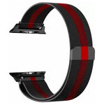Magnetic Milanese Loop Band (For Apple Watch) Black & Red