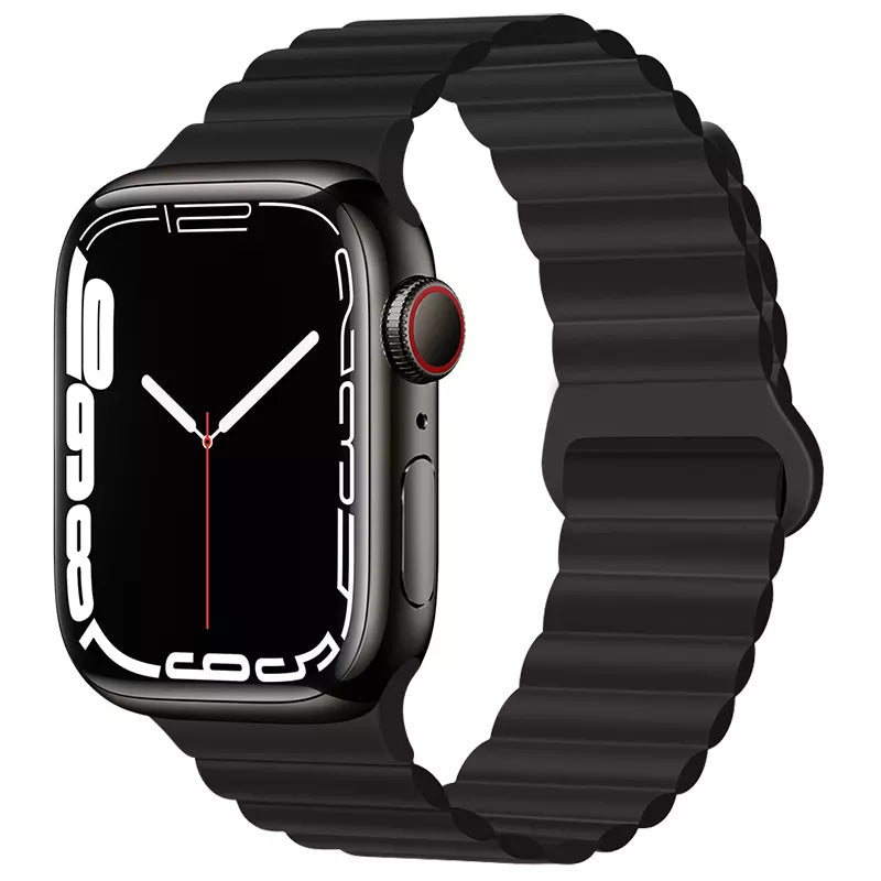 Magnetic Silicone Sport Band (For Apple Watch) Black – Bakers Bands Limited