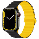 Magnetic Silicone Sport Band (For Apple Watch) Black & Yellow