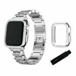 Stainless Steel & Rhinestone Fashion Band (For Apple Watch) Silver