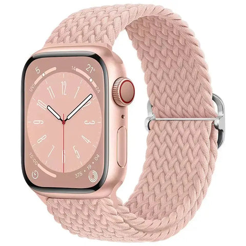 Braided Solo Loop Band (High Quality Nylon For Apple Watch) Light Pink