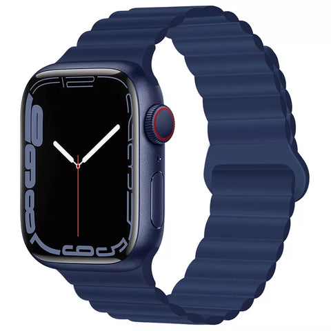 Magnetic Silicone Sport Band (For Apple Watch) Navy