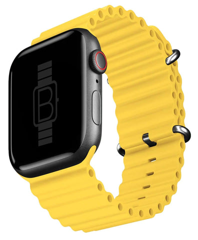 Ocean Style Silicone Band (High Quality For Apple Watch) Yellow