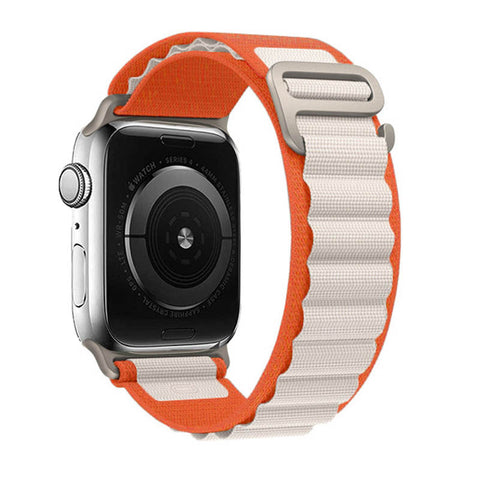 Alpine Loop Band (High Quality For Apple Watch) Orange & Grey