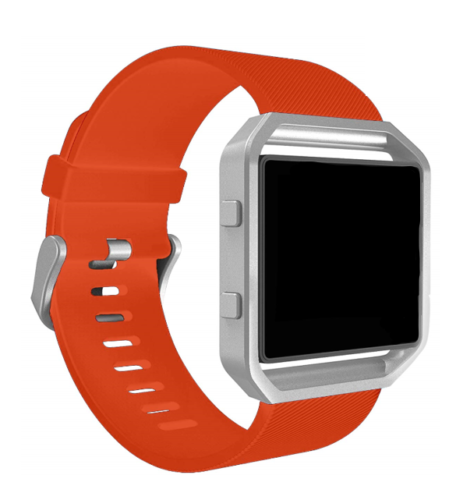 Silicone Sport Strap For Fitbit Blaze Orange Bakers Bands Limited