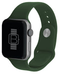 Silicone Sport Band (For Apple Watch) Pine Green