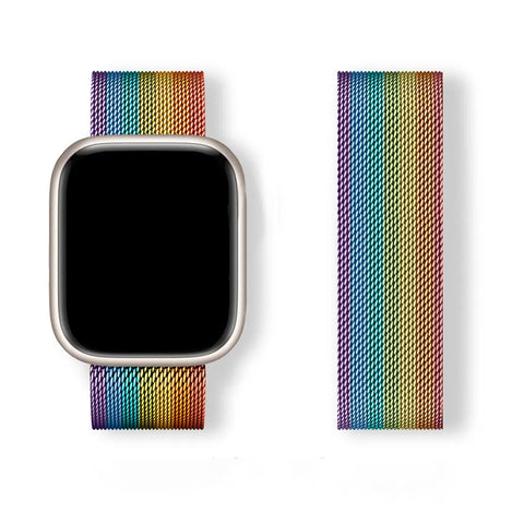 Magnetic Milanese Loop Band (For Apple Watch) Rainbow Stripe