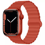 Magnetic Silicone Sport Band (For Apple Watch) Red