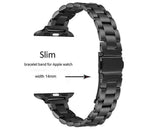 Slim Stainless Steel Band (For Apple Watch) Black