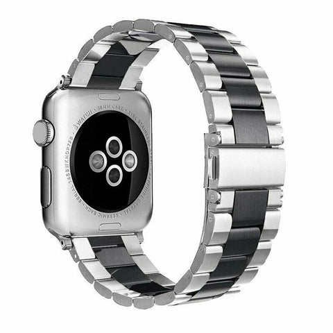 Stainless Steel Band (For Apple Watch) Silver & Black