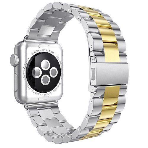 Stainless Steel Band (For Apple Watch) Silver Gold – Bakers