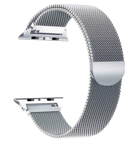 Apple watch silver milanese loop band Outlet