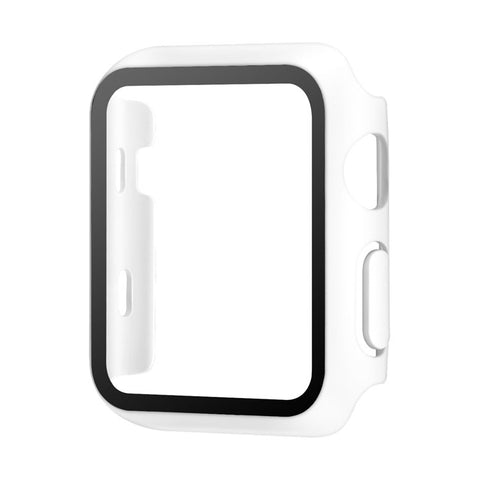Apple Watch Polycarbonate/Tempered Glass Case - White