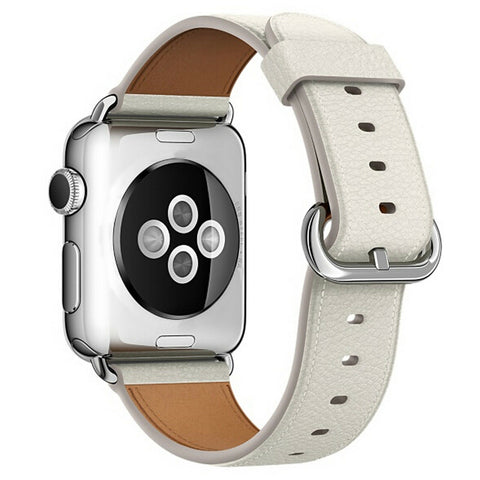 Genuine Leather Band (For Apple Watch) White